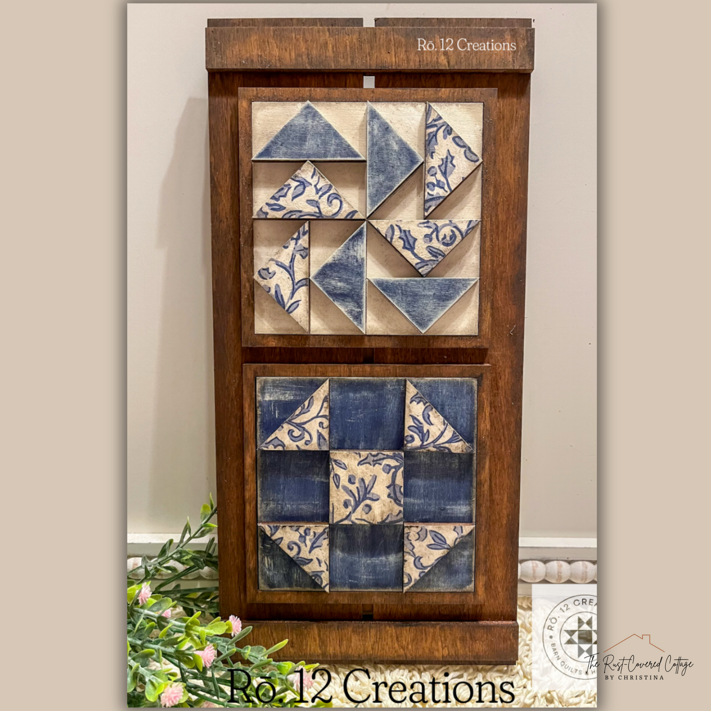 Mini Barn Quilt Blocks | Laser Cut DIY Set - Friendship Star, Shoo Fly, Flying Geese, Garden Path