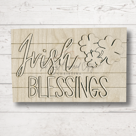 Irish Blessings Sign Insert | DIY Unfinished Wood Kit