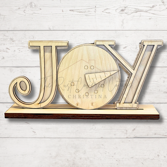 Joy Snowman Shelf Sitter | DIY Wood Kit