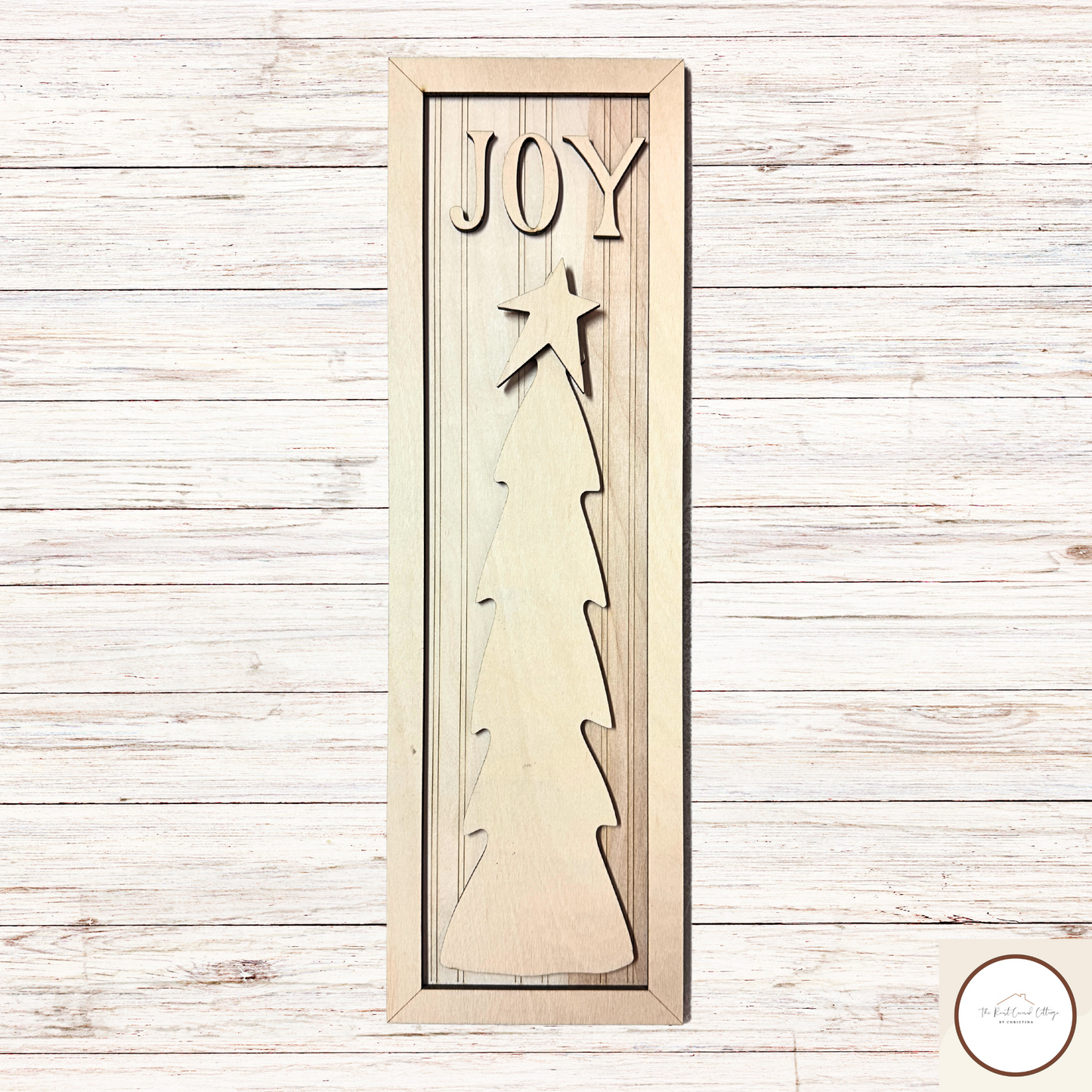 Rustic "JOY" Christmas Tree Sign| DIY Wood Kit