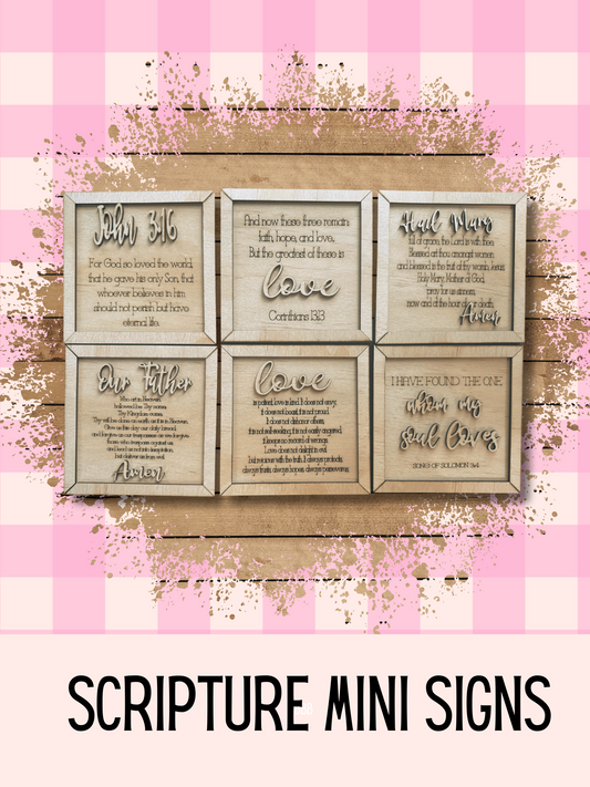 Scripture Mini Signs