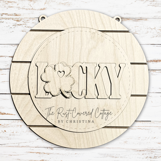 LUCKY Pallet Door Hanger – DIY Wood Kit – Laser Cut 1/4" Birch