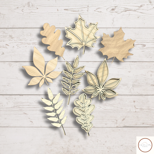 Leaf Cut-Outs| DIY Wood Kit | Fall Decor