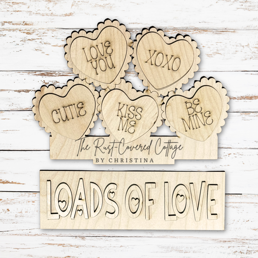 Loads of Love Insert – Interchangeable Window Box – DIY Wood Kit