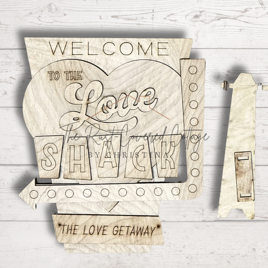 "Love Shack Wood Kit – 9.5” x 7.5” | Vintage Fun Decor