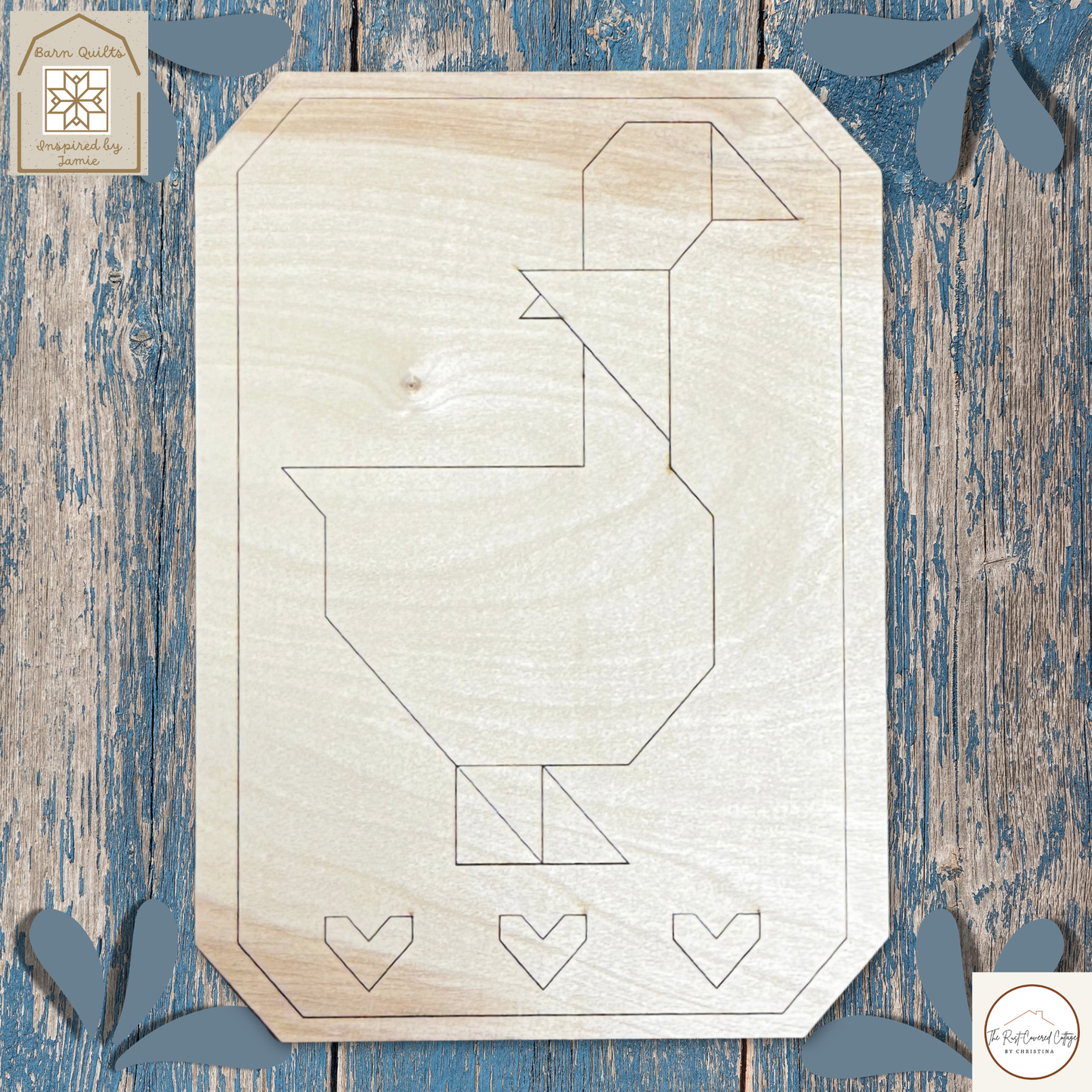 Lucy Goose Quilt Block- Barn Quilt DIY Wood Kit