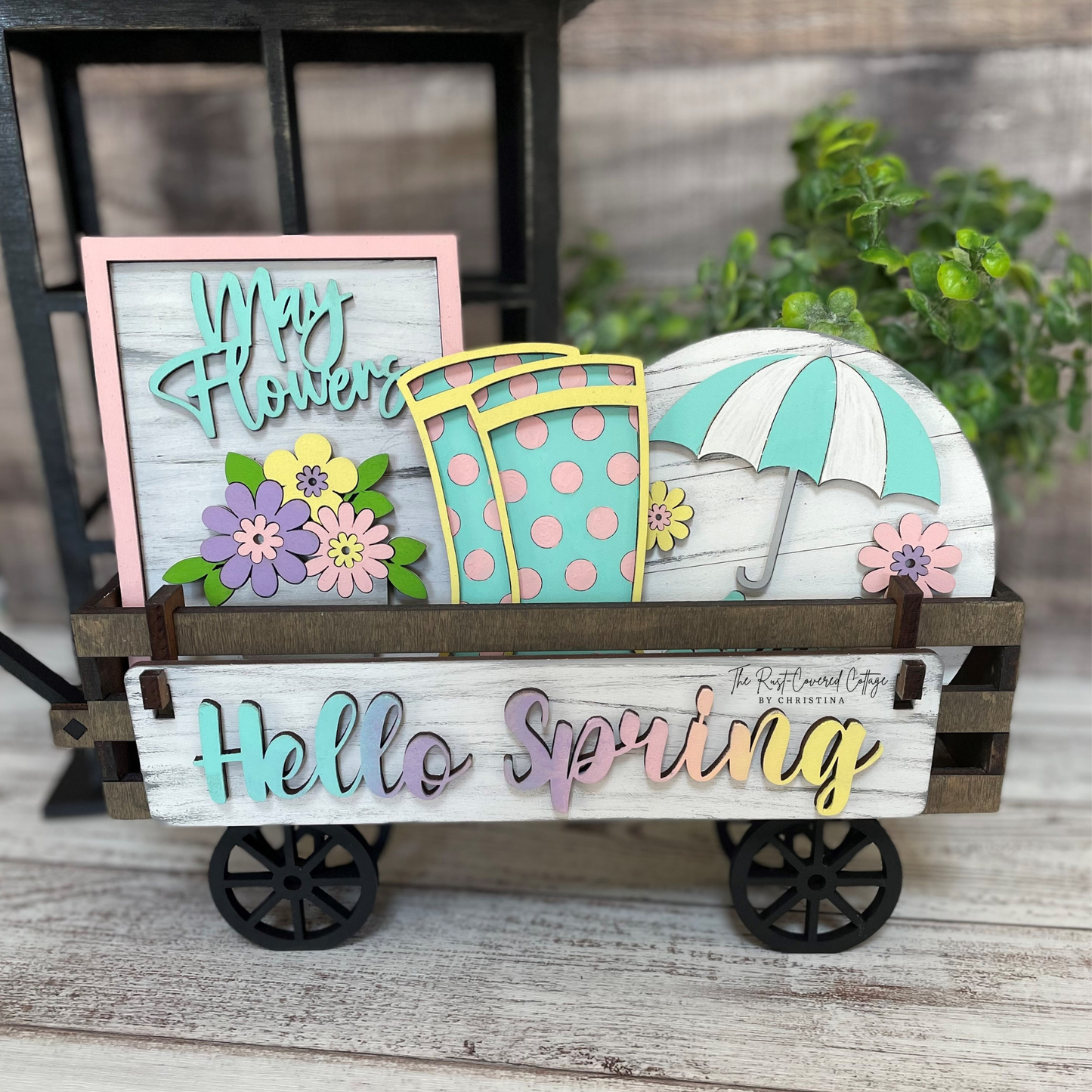 May Flowers Wagon Insert Wood Kit
