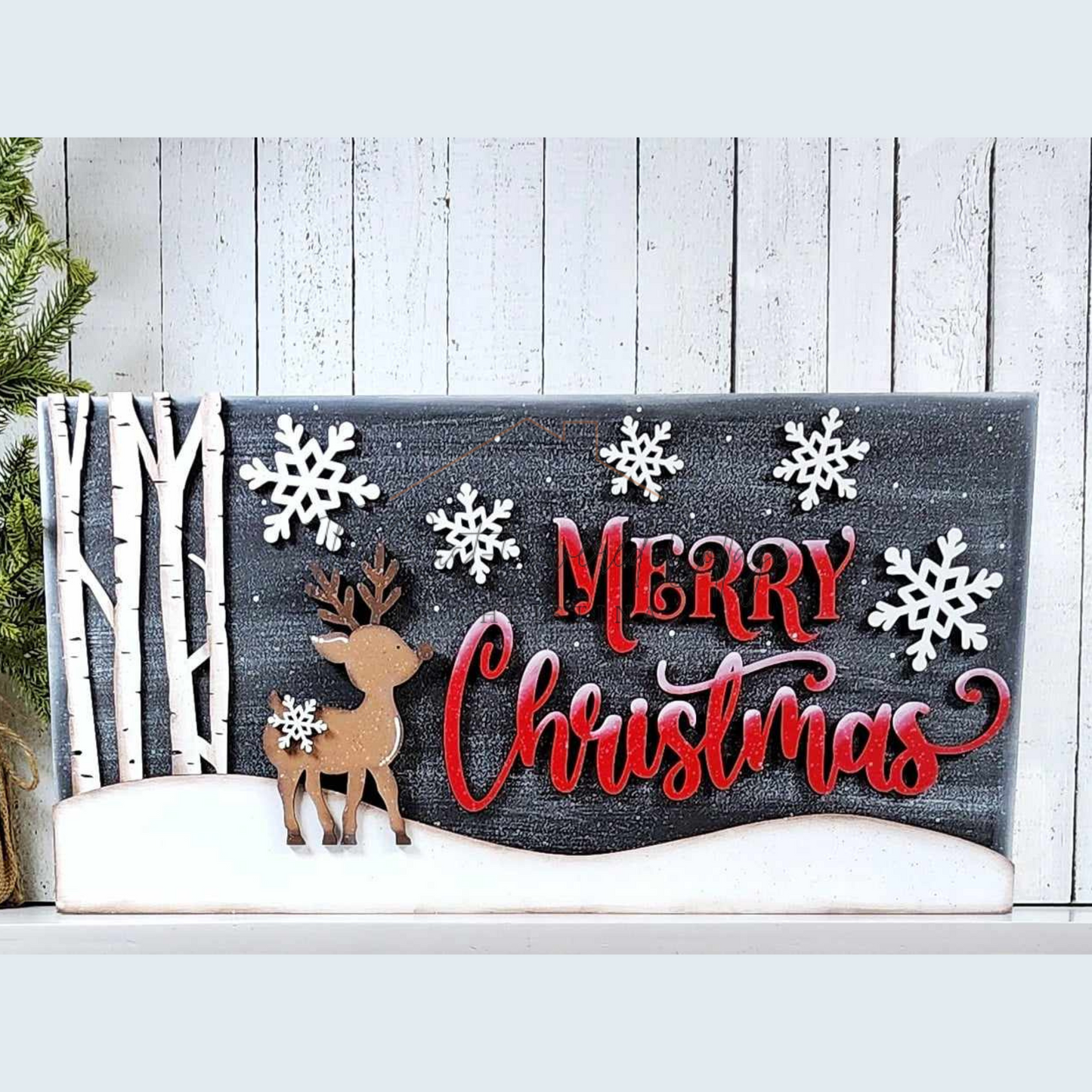 Merry Christmas Reindeer Sign | DIY | Holiday