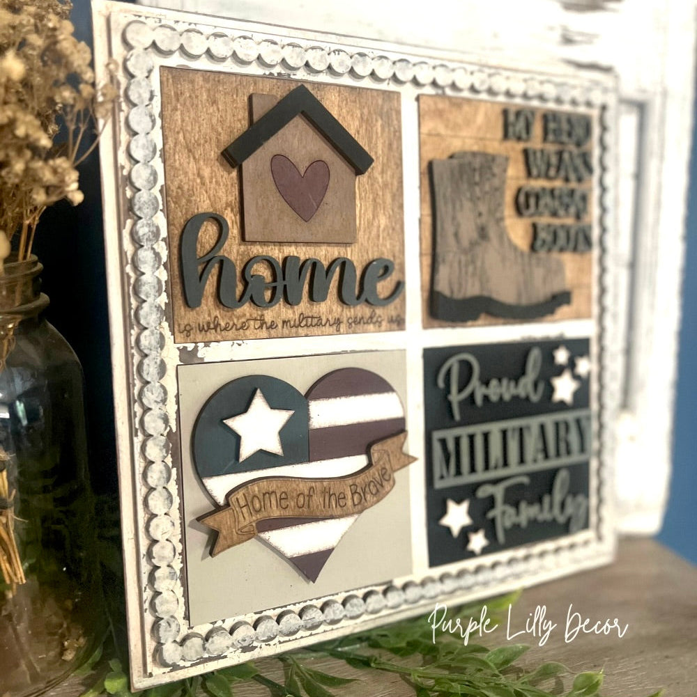 Proud Military Family Mini Sign Set