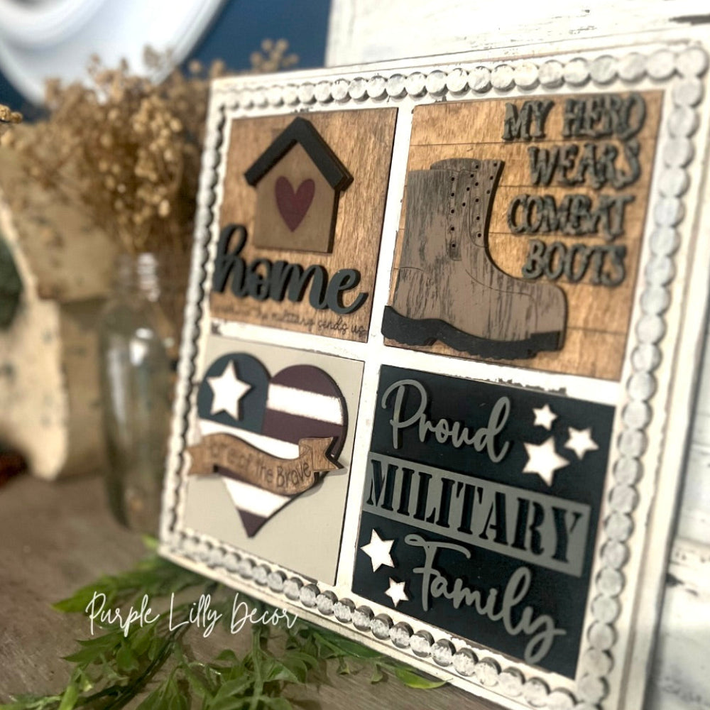 Proud Military Family Mini Sign Set