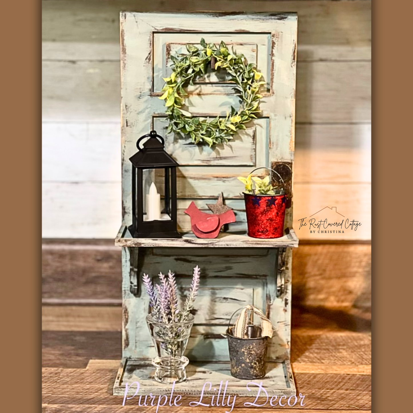 Mini Door Display Shelf | 17" Tall Laser Cut Wood Backdrop – 1/4" Birch