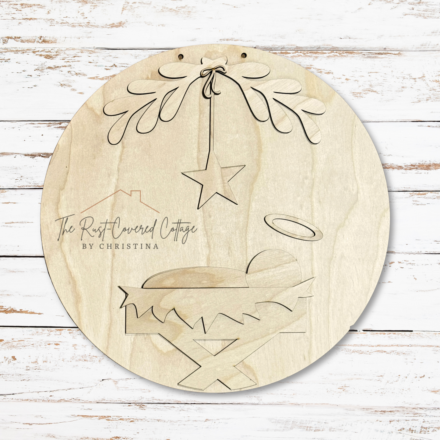 Nativity Door Hanger – Multi-Layer DIY Wood Kit