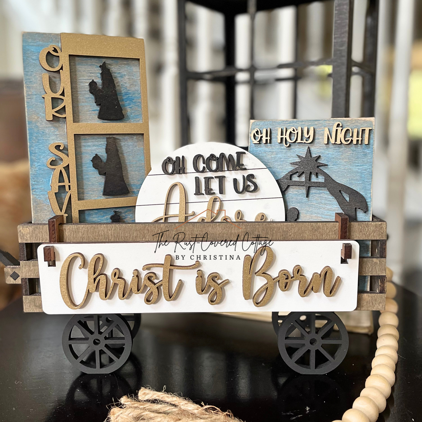 Nativity Insert | Interchangeable Wagon | DIY Wood Kit