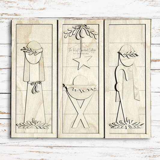Nativity Silhouette Sign Trio | DIY Wood Kit
