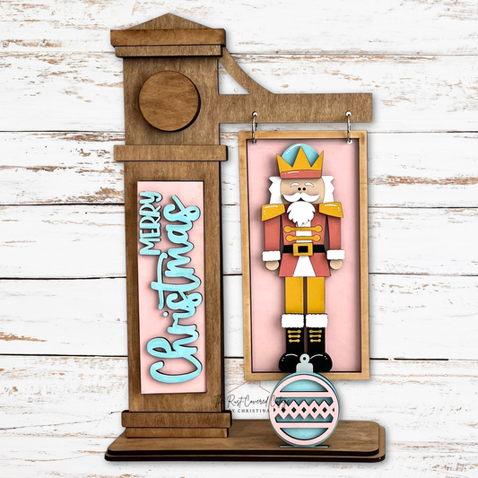 Nutcracker Insert for Interchangeable Sign Post Holder | Laser Cut Christmas Wood Kit