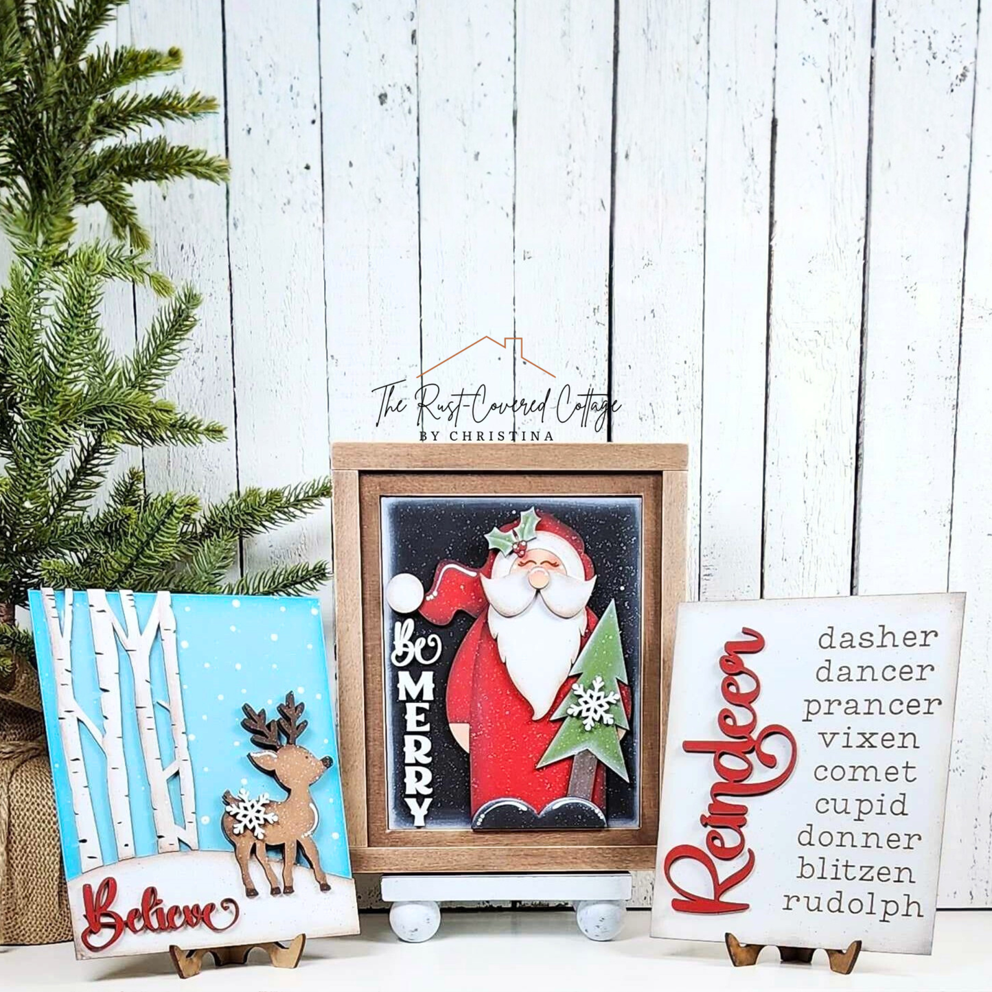 Oh Deer! Sign Trio | Christmas Shelf Sitters & Frame Kit