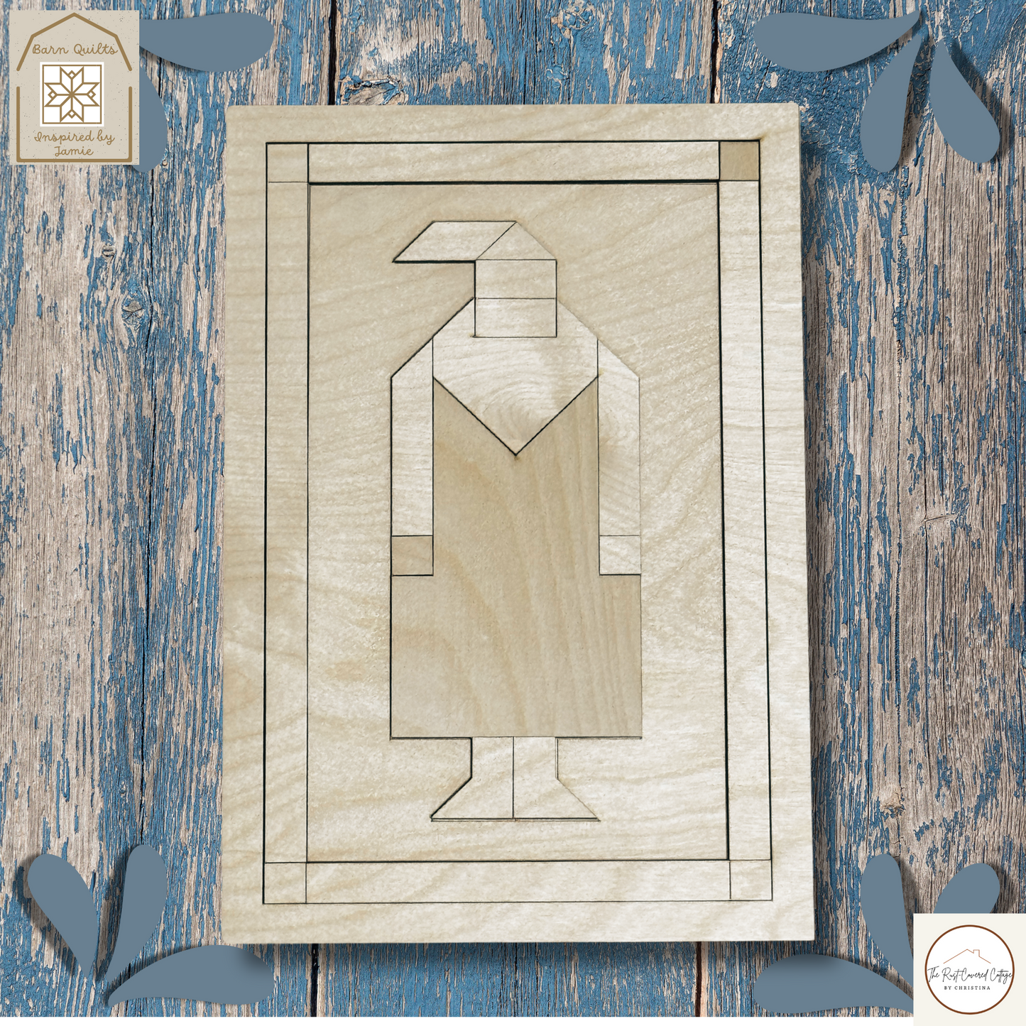 Old World Santa Quilt Block | Laser Cut Wood Kit