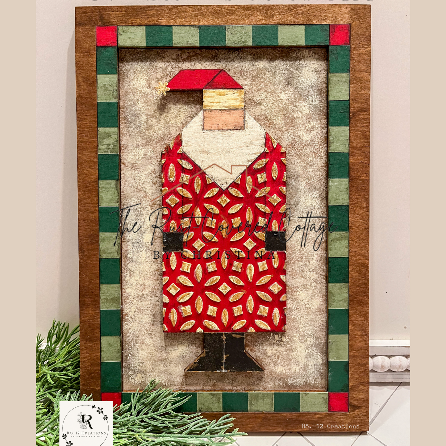 Old World Santa Quilt Block | Laser Cut Wood Kit