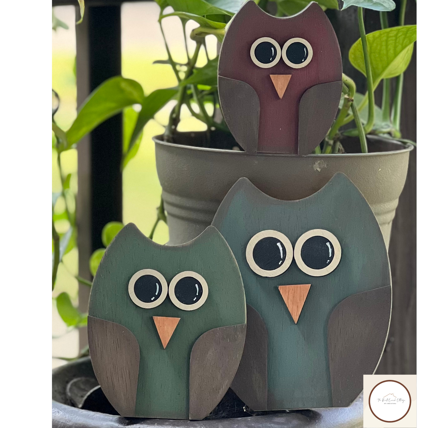 Owl Trio Shelf Sitters | DIY Laser Cut Wood Kit