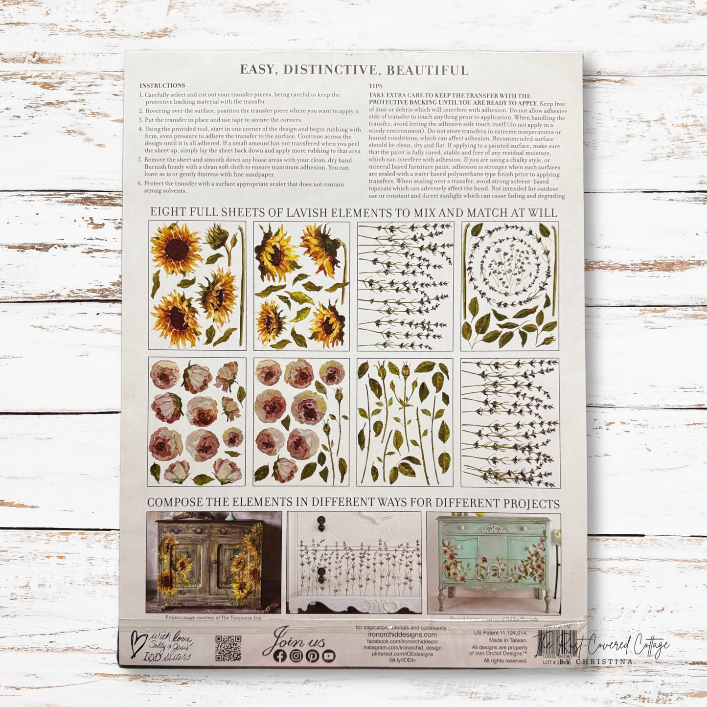 IOD Painterly Florals Transfer – New