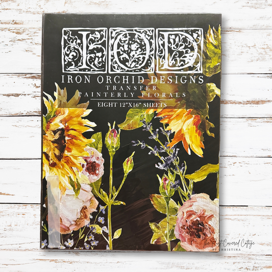 IOD Painterly Florals Transfer – New