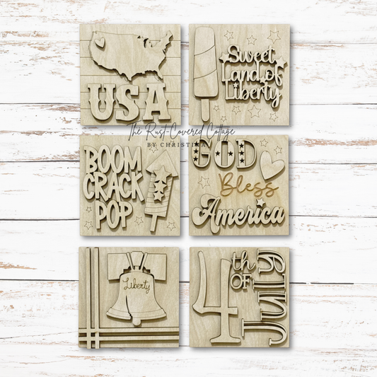 Patriotic Mini Sign Set