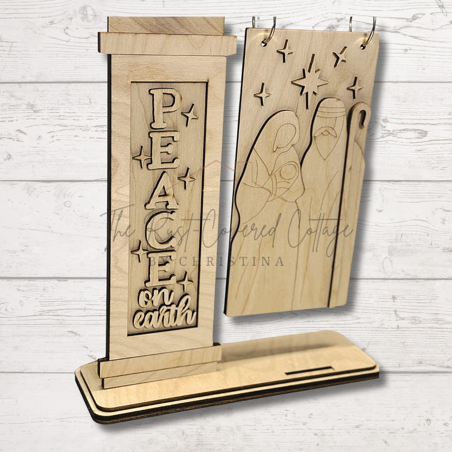 "Peace on Earth" Interchangeable Sign - DIY Laser Cut Kit