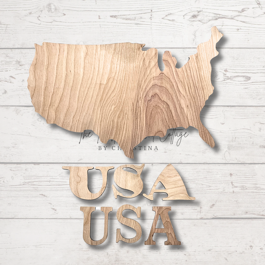 USA Map|United States| DIY Wood Kit