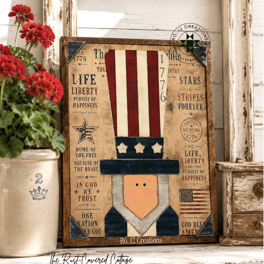 Uncle Sam Special Quilt Block- Barn Quilt DIY Wood Kit