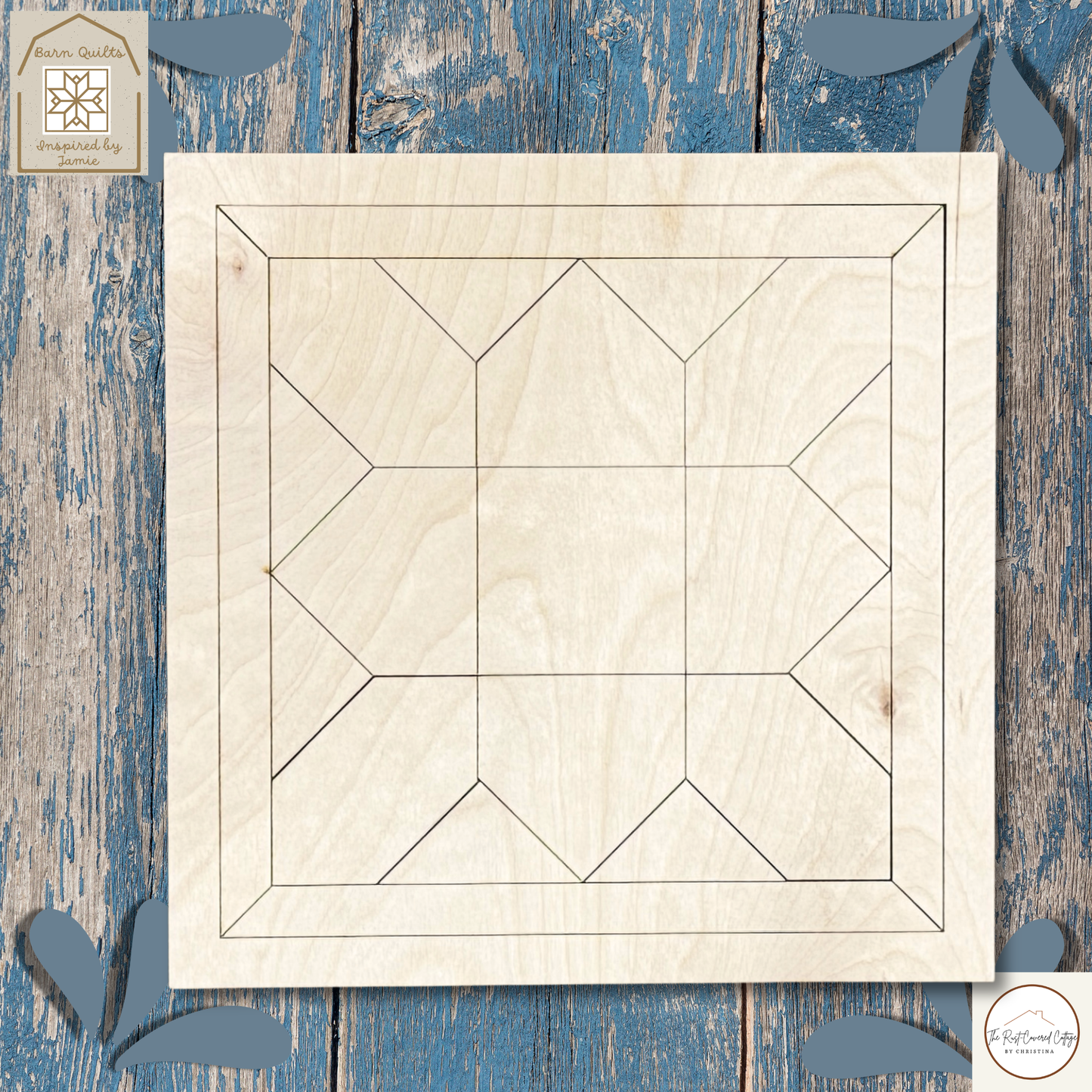 Prairie Flower Quilt Block- Barn Quilt DIY Wood Kit