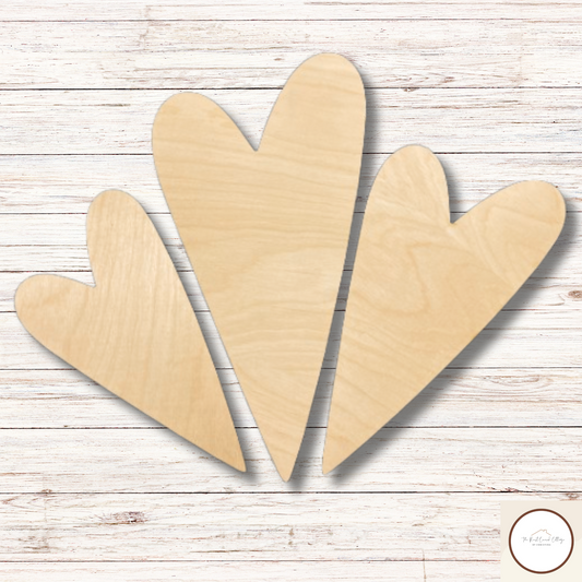 Prim Hearts| DIY Laser Cut| Wood Shapes