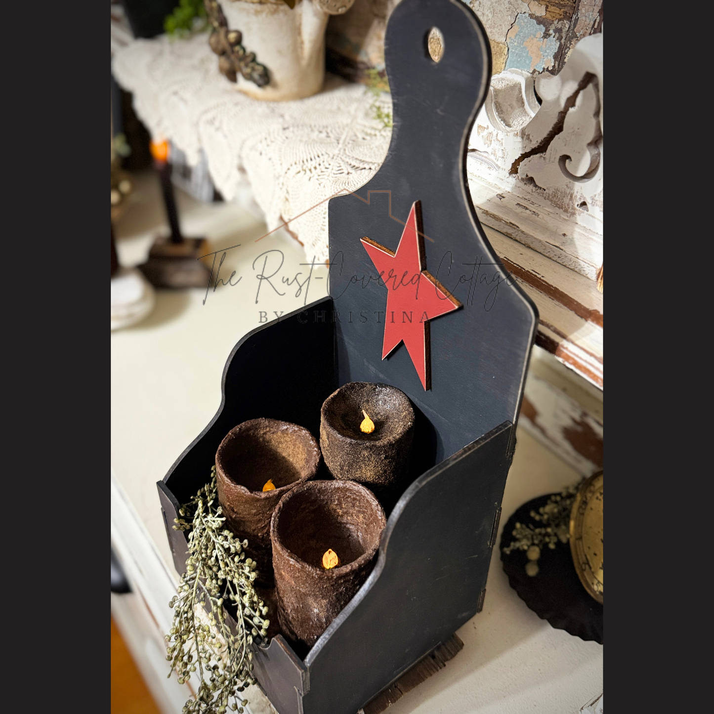 Primitive Candle Holder | DIY Wood Kit | Home Decor