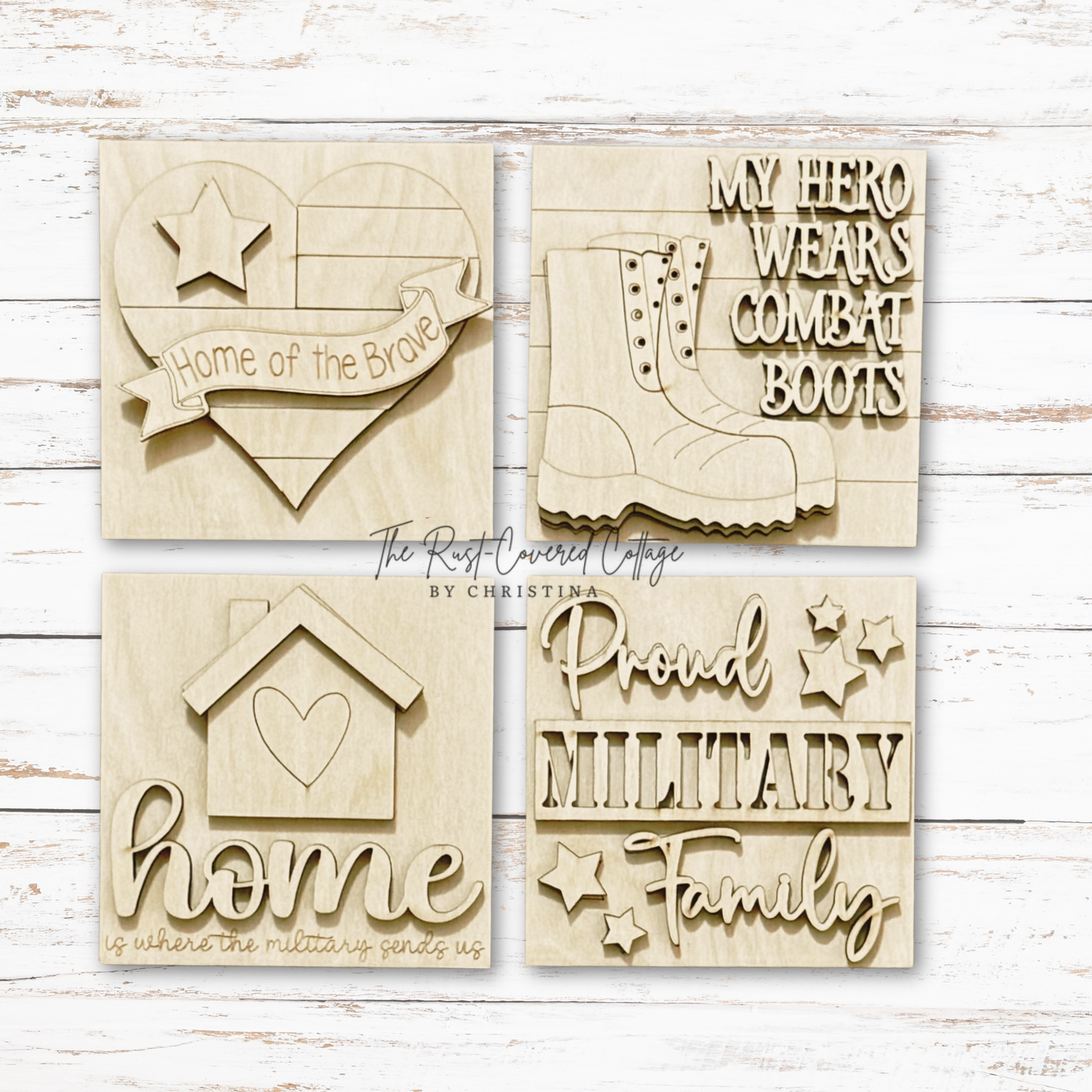 Proud Military Family Mini Sign Set