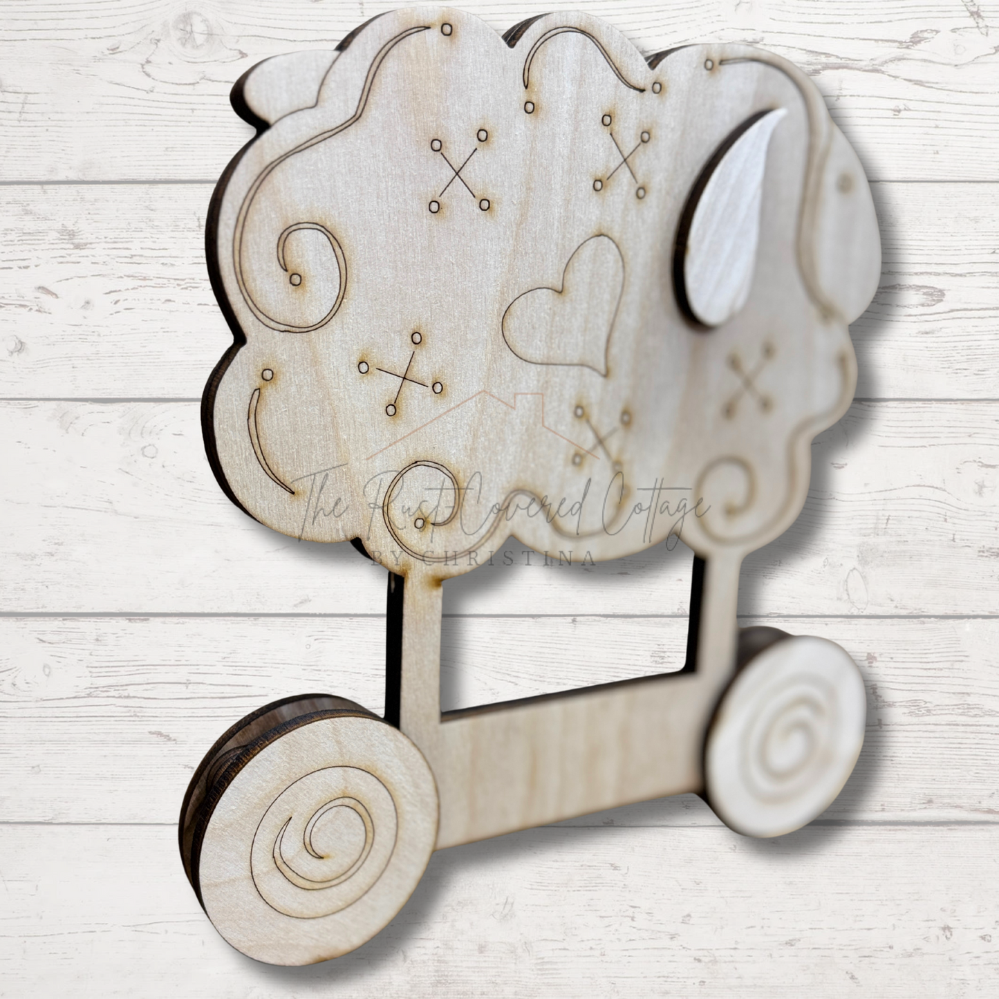 Vintage-Inspired Pull Sheep – DIY Wood Kit