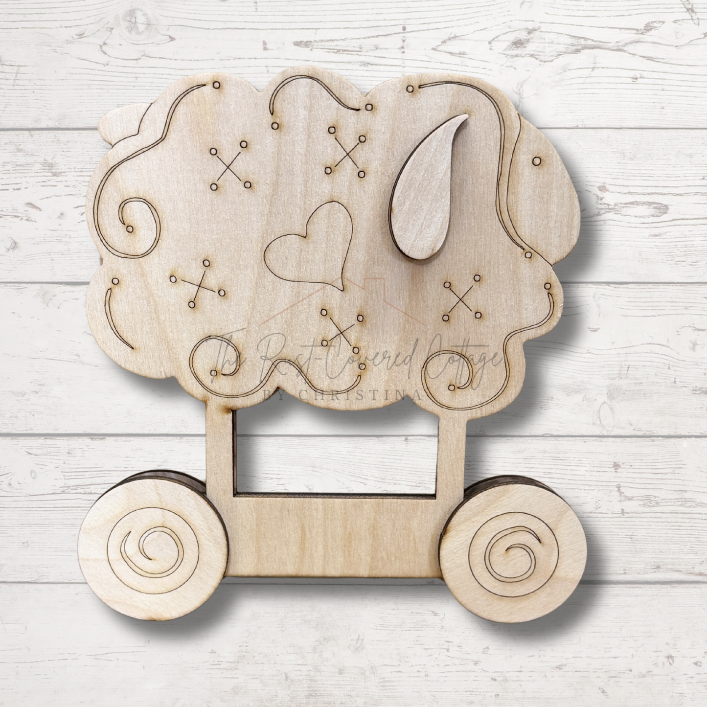 Vintage-Inspired Pull Sheep – DIY Wood Kit