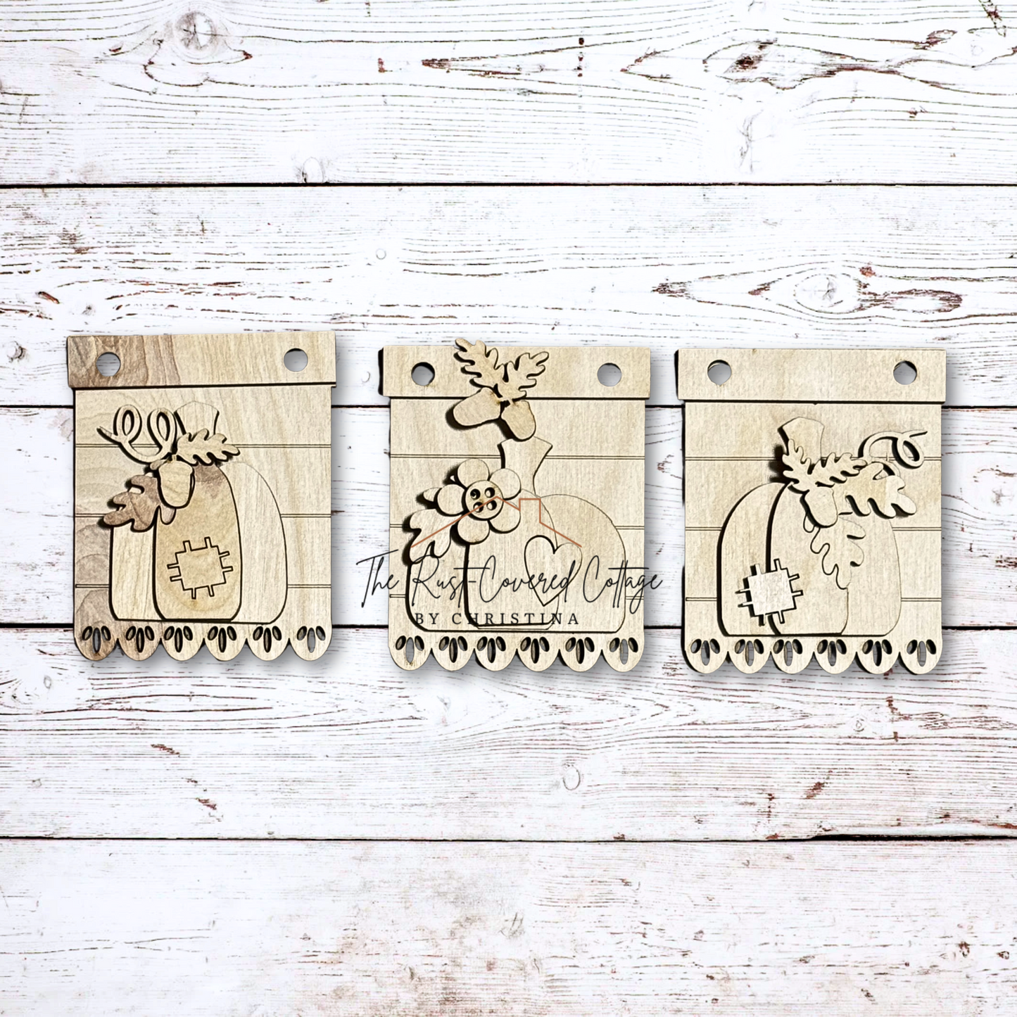 Pumpkin Patch Banner | Interchangeable Hello & Welcome Sign Kit | DIY Laser Cut Wood