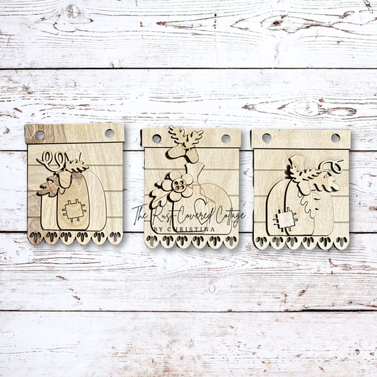 Pumpkin Patch Banner | Interchangeable Hello & Welcome Sign Kit | DIY Laser Cut Wood