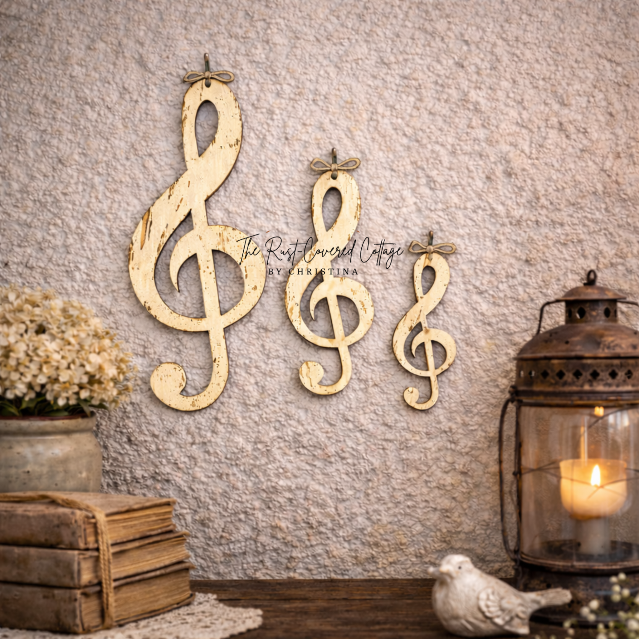 Notes Notes Notes Rusty Rusty Rusty Music Notes DIY Wood Kit – Treble Note Set – The Rust-Covered Cottage, LLC