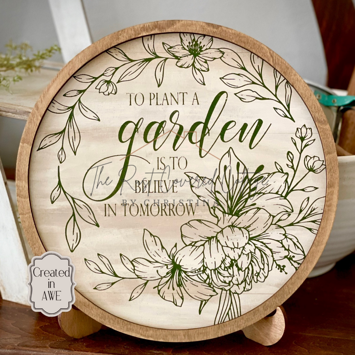 Round Shiplap Surface with Frame Set| DIY| Laser Cut