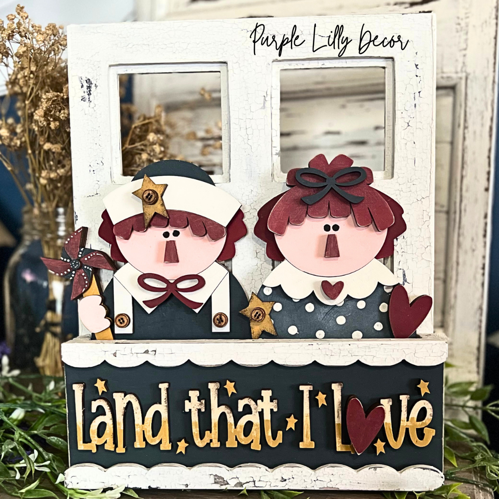 Raggedy Ann & Andy Window Box Insert