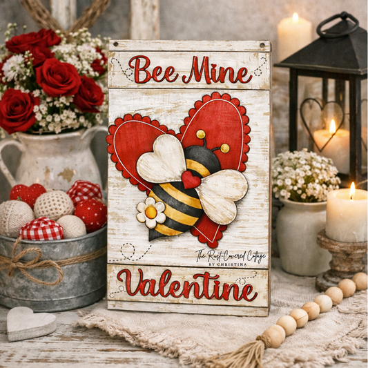 Bee Mine Pallet Sign – DIY Wood Kit – Laser Cut 1/4" Birch – 14" x 8"