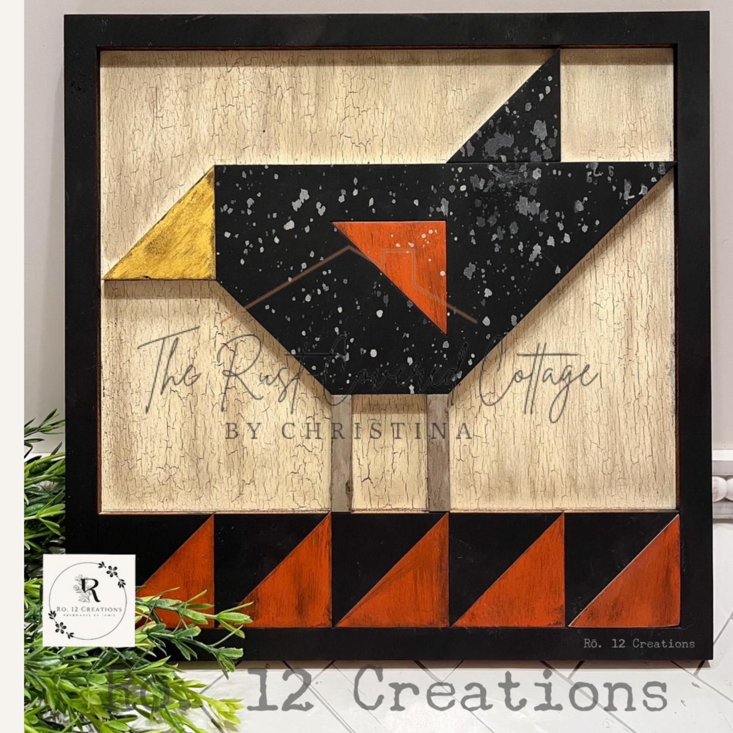 Red Winged Black Bird Quilt Block| DIY Kit