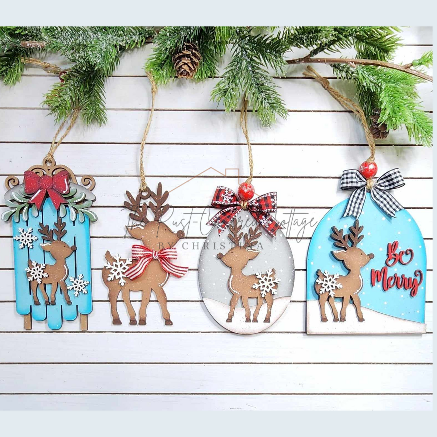 Be Merry Reindeer Ornament Set | DIY | Holiday