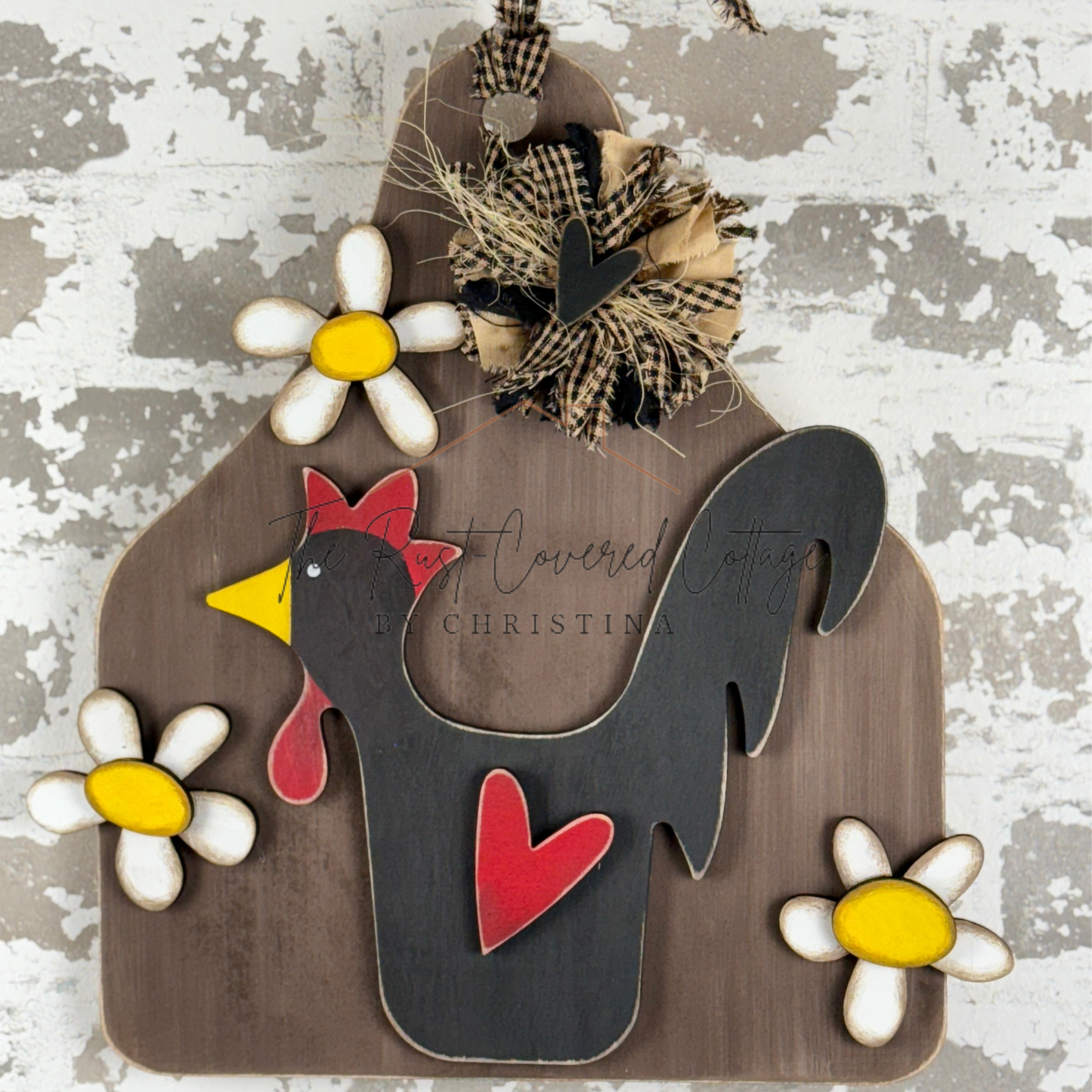 Farmhouse Cow Tag Hanging Sign – DIY Wood Kit