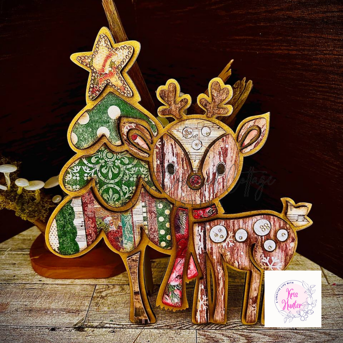 Rudy the Reindeer Shelf Sitter | Laser Cut | Christmas Decor