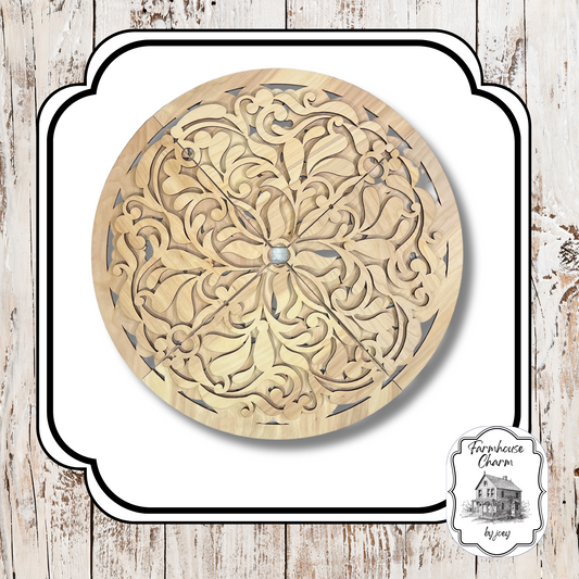 Rustic Wall Tile Medallion| DIY| Laser Cut