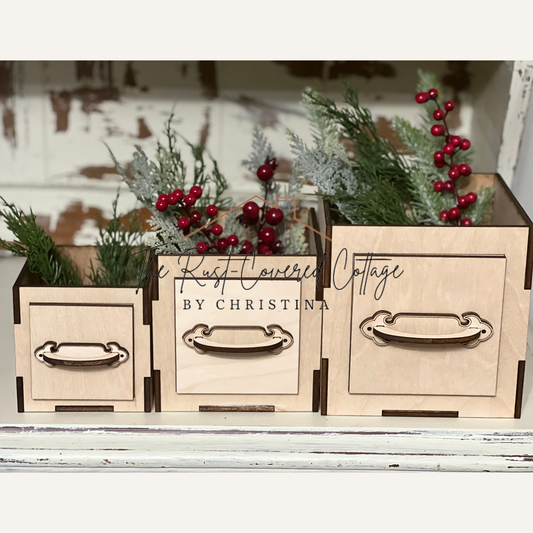 Rustic Planter Box Trio