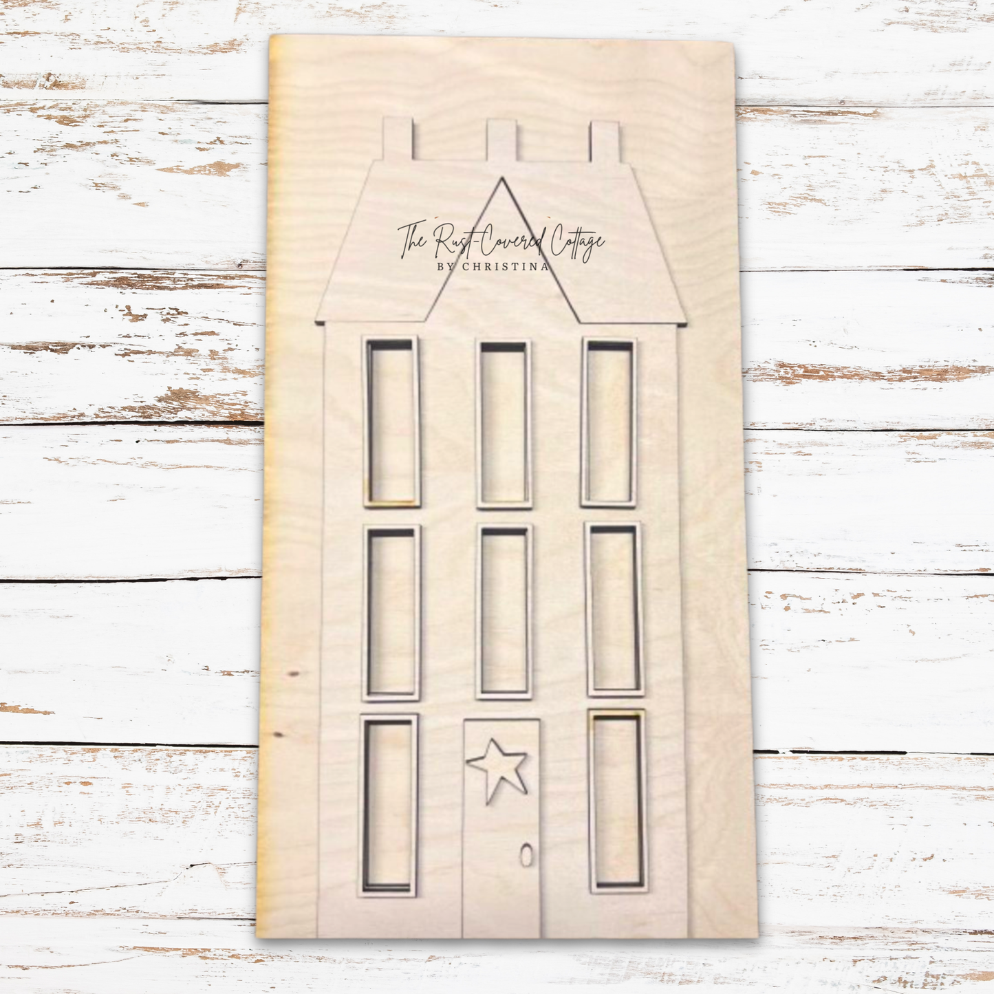 Saltbox House Sign | DIY Wood Kit | Laser Cut Primitive Decor