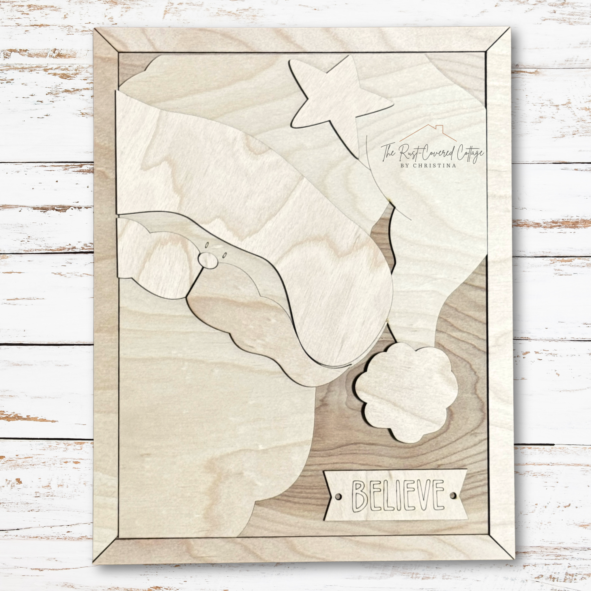 Santa Believe | DIY Wood Kit – The Rust-Covered Cottage, LLC