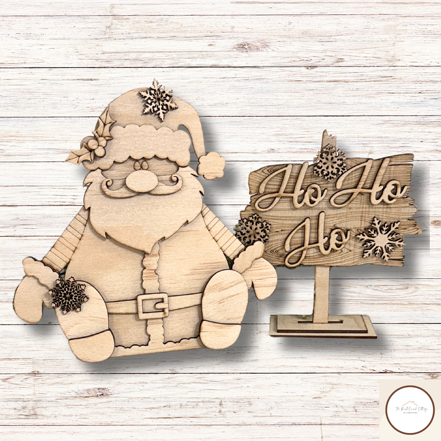 "Ho Ho Ho" Santa| DIY Wood Kit| Laser Cut